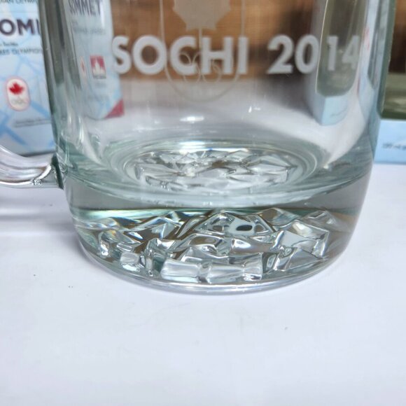 Olympic Glass Coffee Mugs Sochi 2014 Canadian Glassware Limited Edition Lot Of 3 - Picture 6 of 11